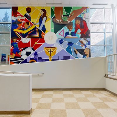 Mural in Providence Cristo Rey High School