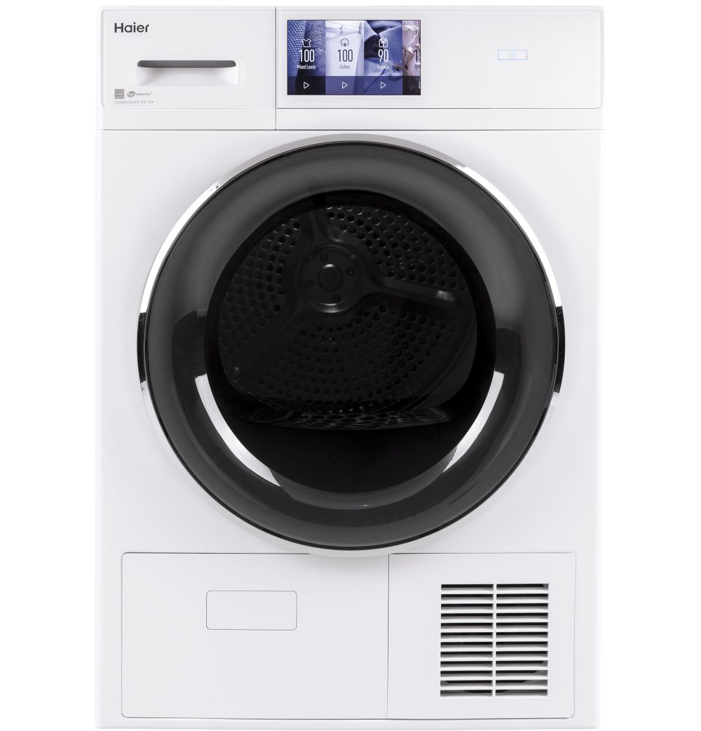 Shop 4.1 cu.ft. Capacity Smart 24" Ventless Condenser Frontload Electric Dryer from Haier on Openhaus