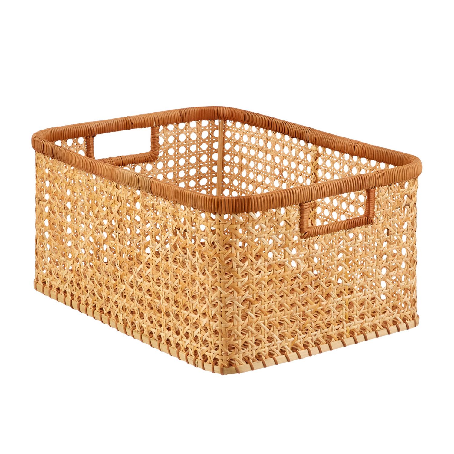 Shop Albany Cane Rattan Bin - 3 in Size Medium from The Container Store on Openhaus