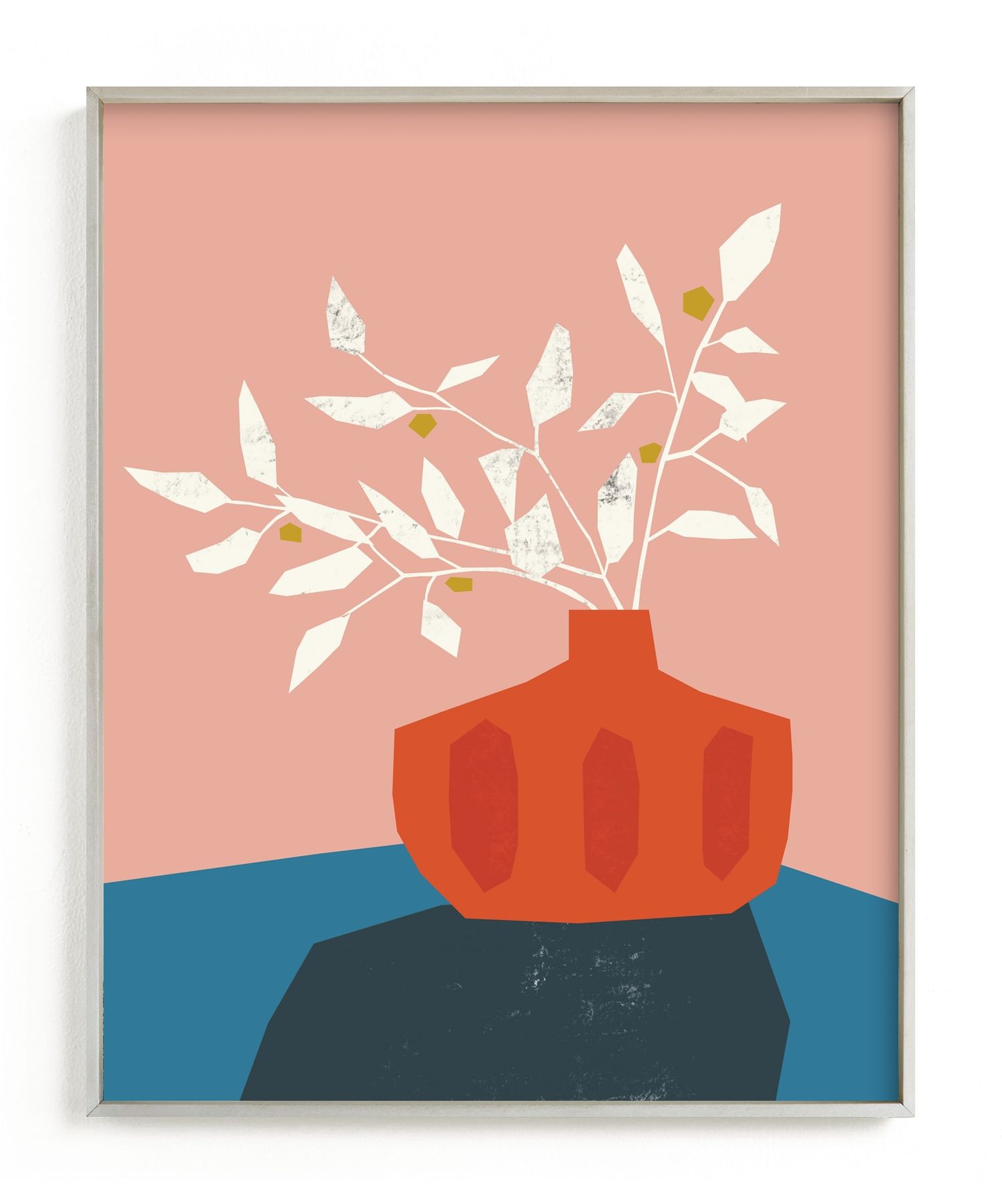 Shop Mid Century Vase (16x20), Gilded Wood Frame from Minted on Openhaus