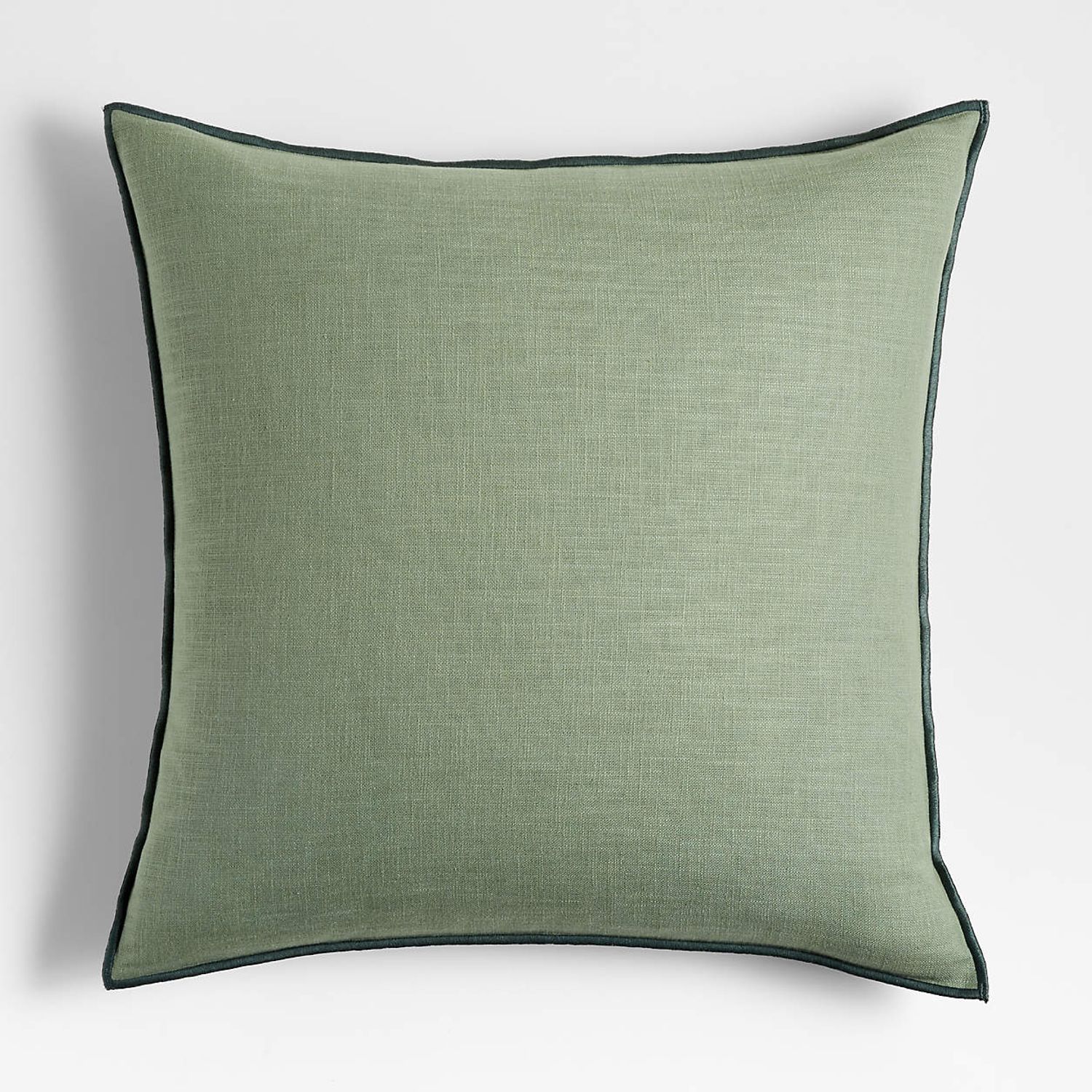 Shop Sage 23" Merrow Stitch Cotton Pillow Cover w/ Inserts (2) from Crate and Barrel on Openhaus