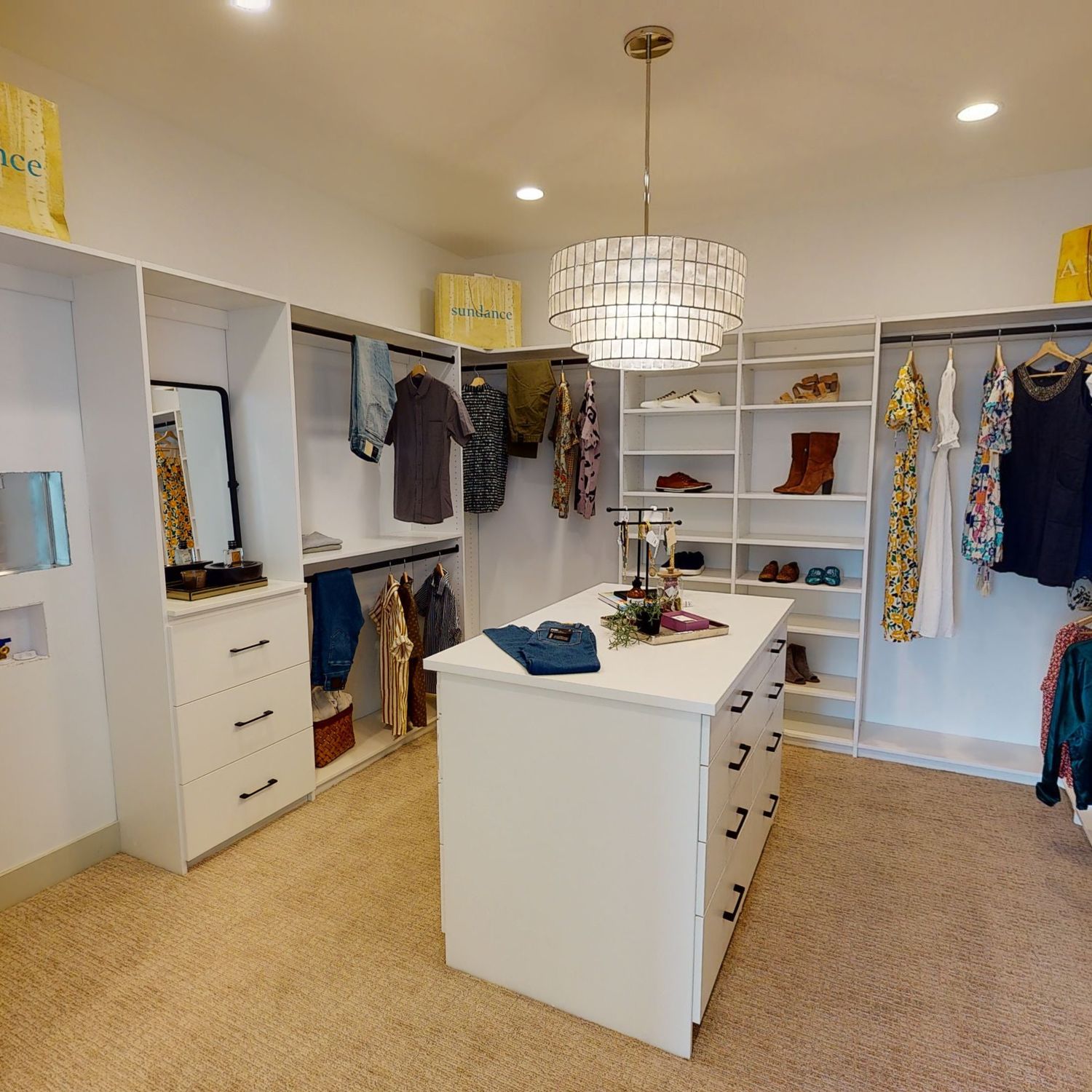 Tour Primary Closet in Two Gables 1620 from Ezra Lee Deign Build on ...